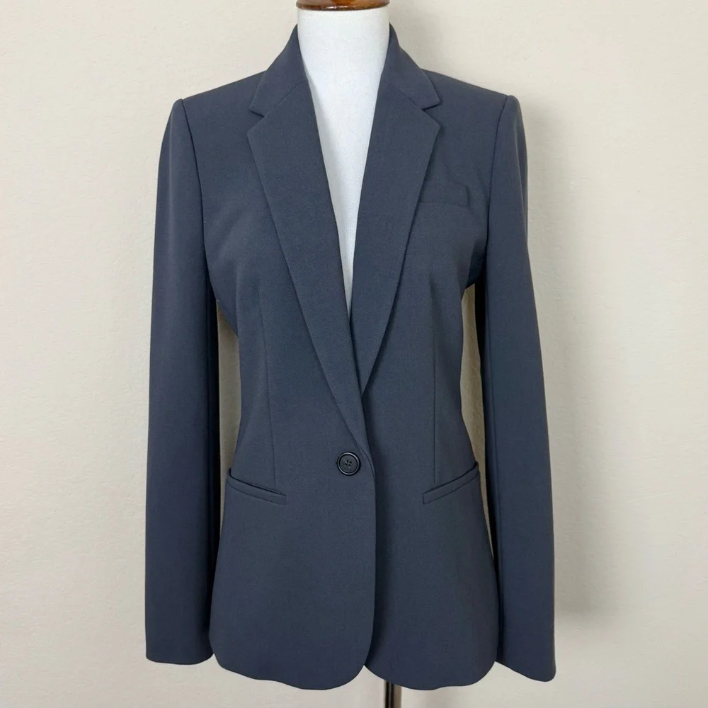 J. Crew Single‎ Button Blazer Jacket in Bonded Crepe